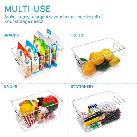 Vtopmart freezer bin clear for easy labeling and retrieval.