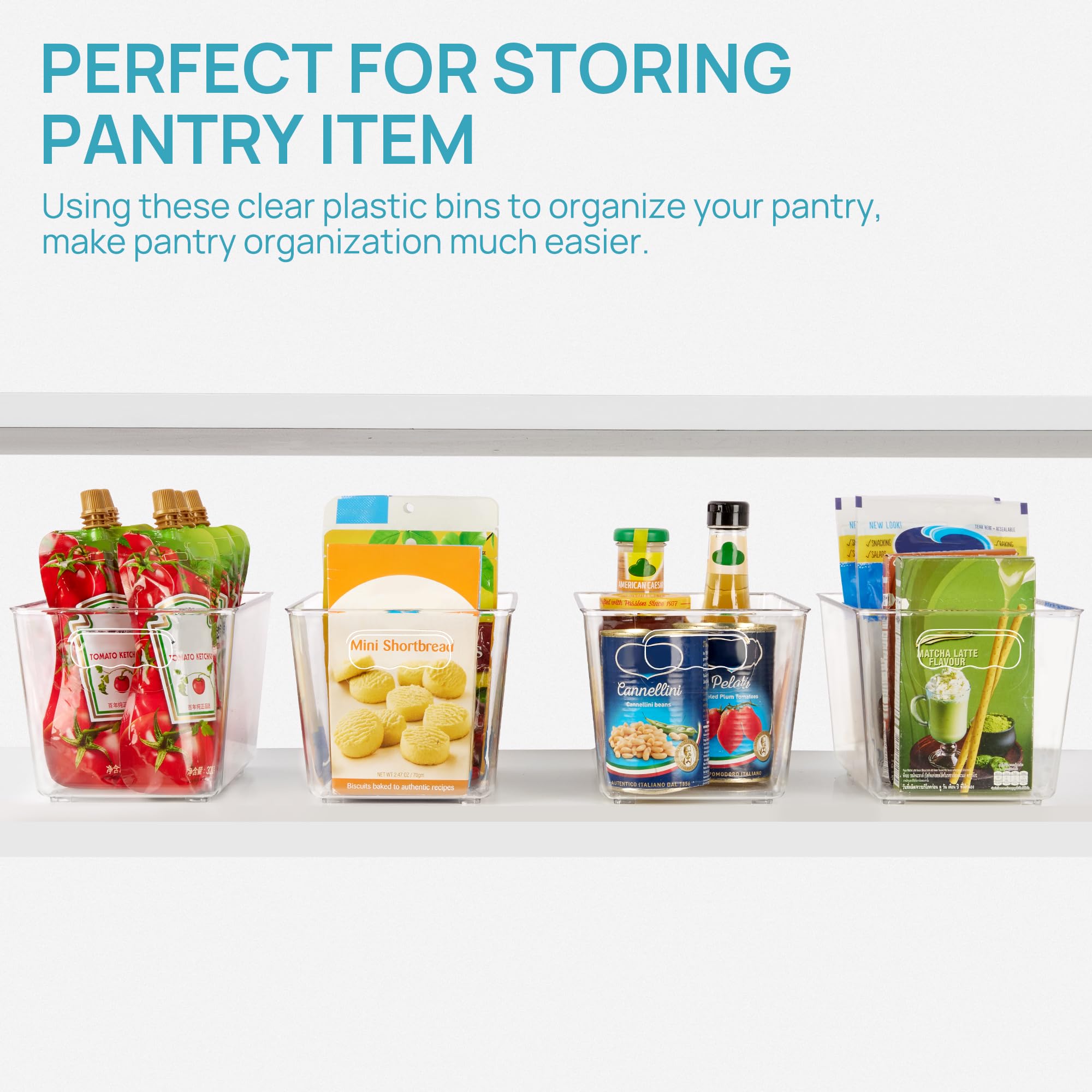 Vtopmart fridge bins with built-in handles for simple carrying