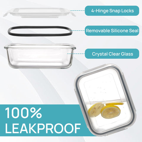 Vtopmart fridge-ready meal prep containers arranged for organized lunches