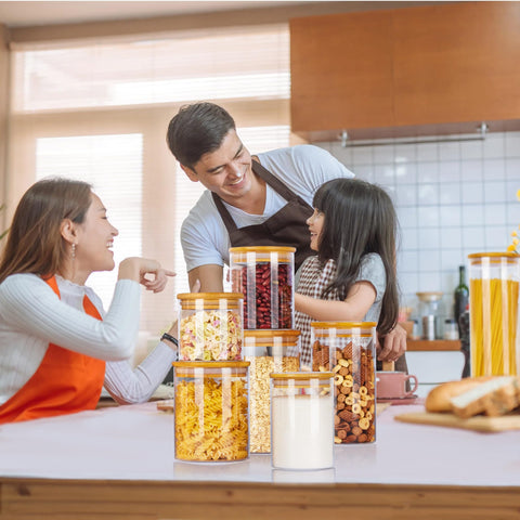Vtopmart jars safe for fridge storage and organized snacks.