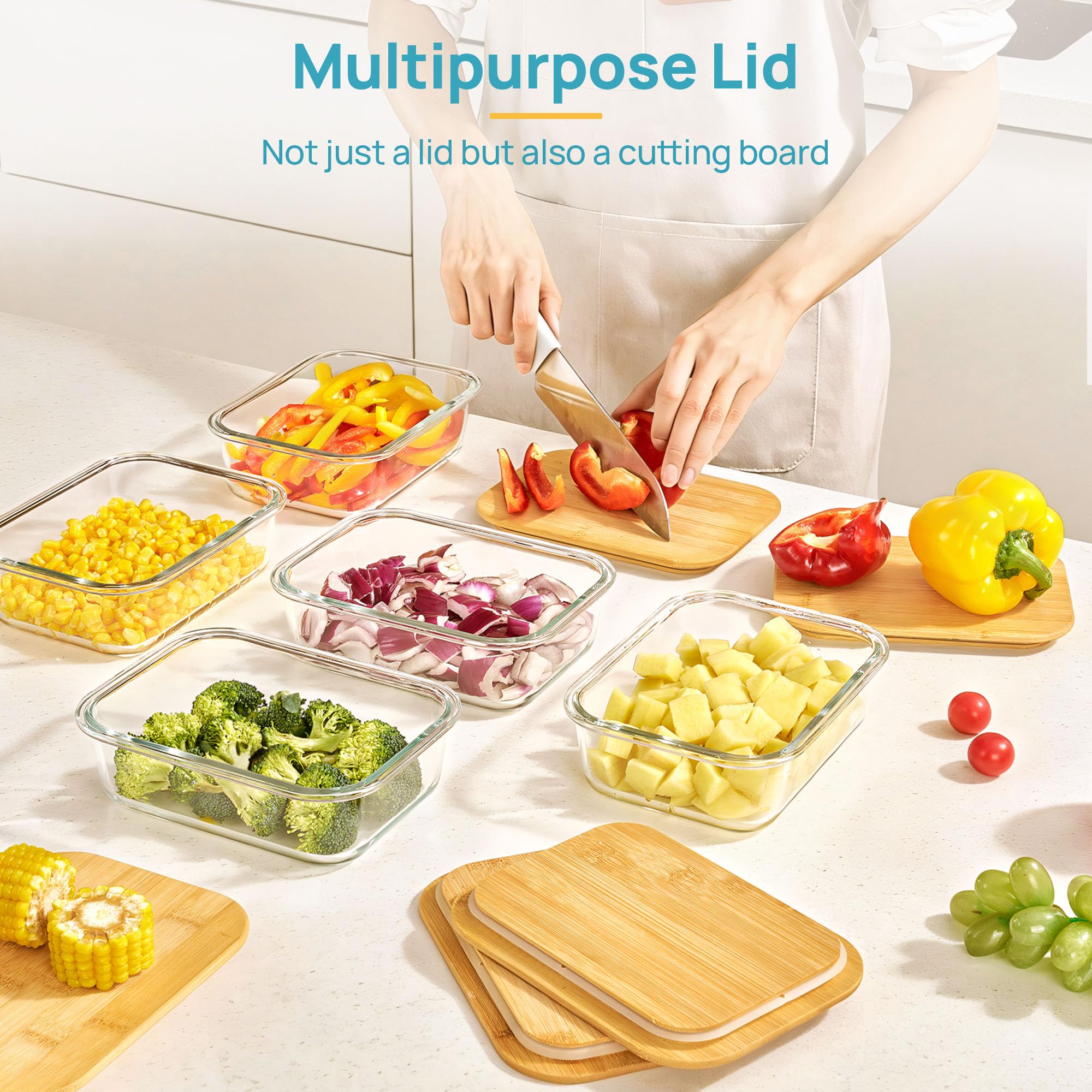 Vtopmart containers used for fridge storage and meal prep organization