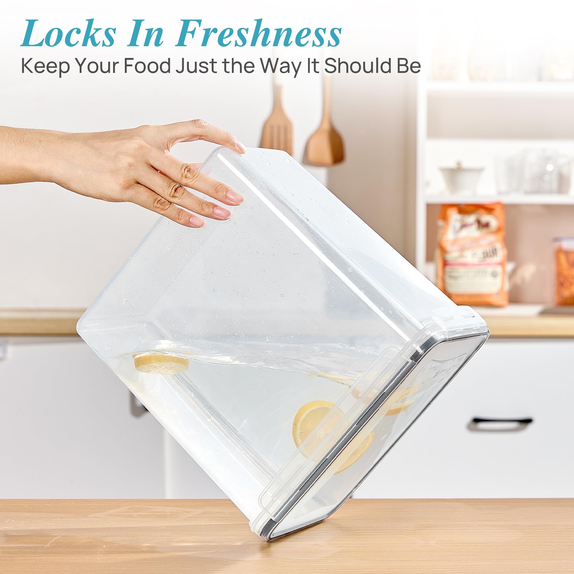 Vtopmart reusable labels help quick content identification on lids.