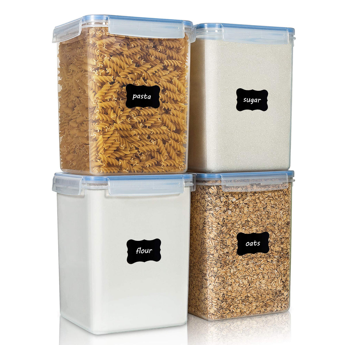 Vtopmart large food storage container for flour with clear view and wide opening
