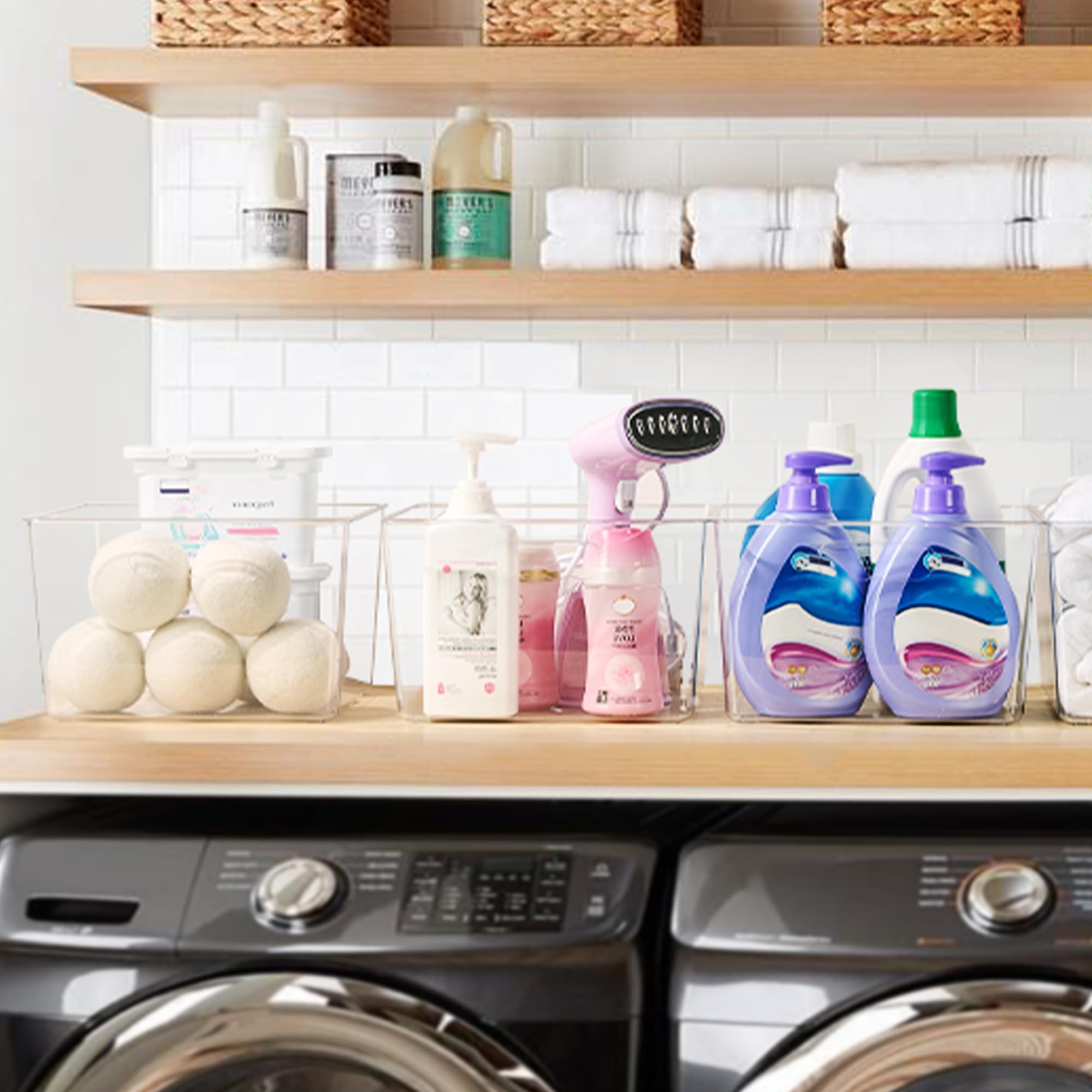 Vtopmart laundry room bin stores detergents neatly