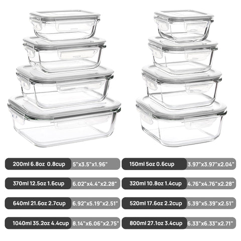 Vtopmart leak-proof lids close-up highlighting four-hinge locks and silicone seals to prevent leaks