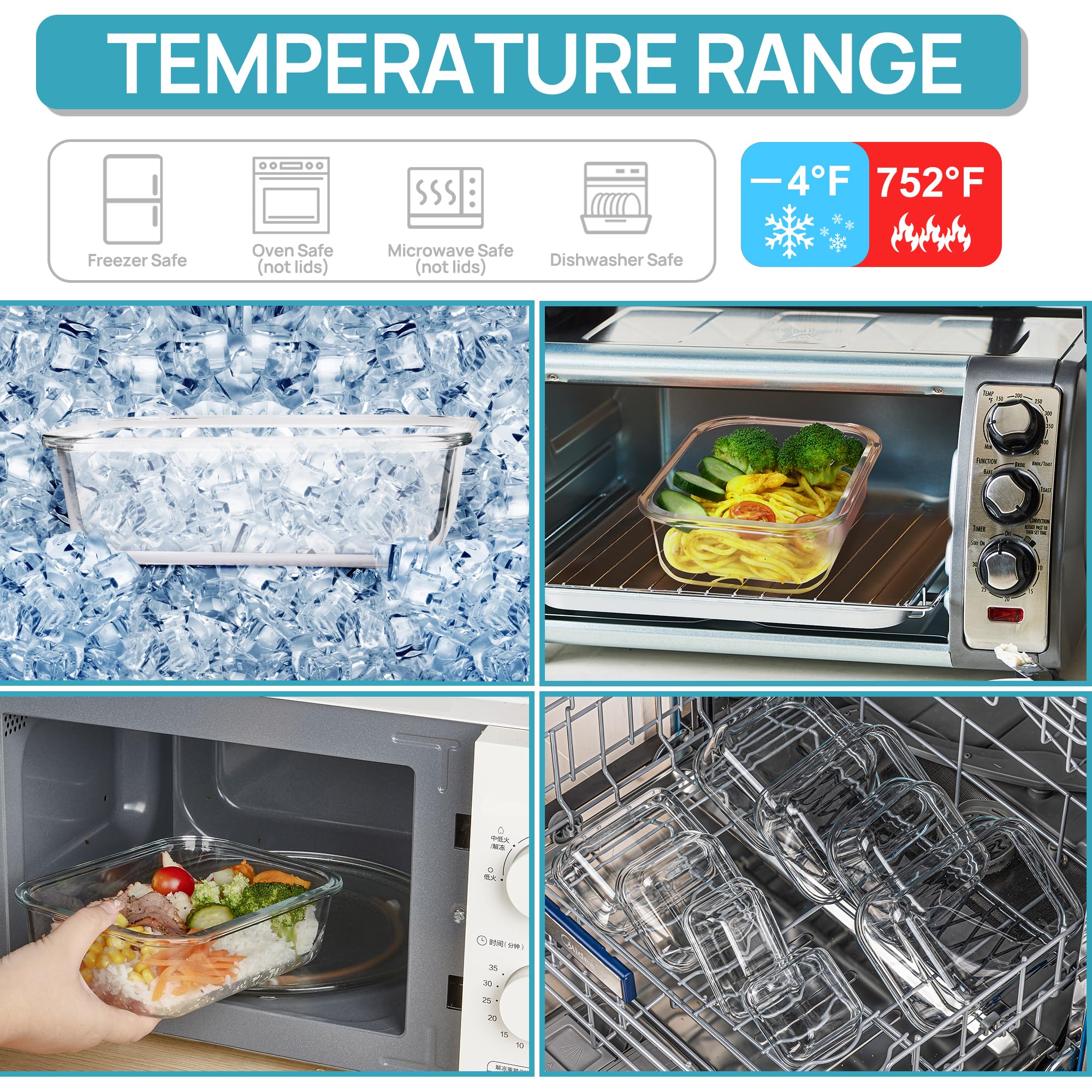 Vtopmart meal prep set ideal for bulk cooking and on-the-go lunches.