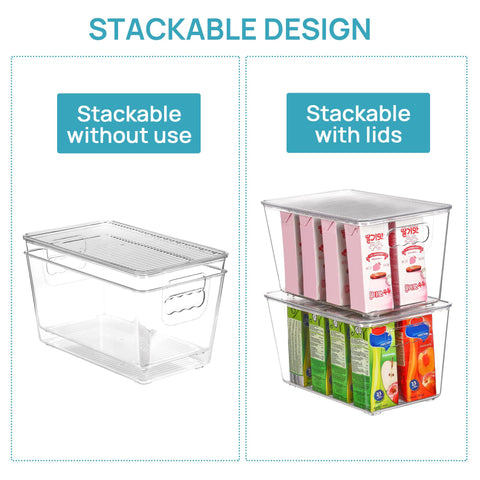Vtopmart medium clear storage bin with lid for versatile use.