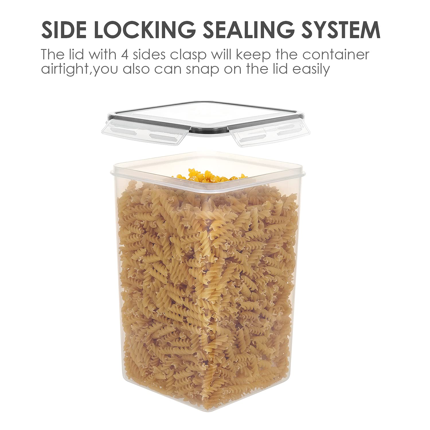 Vtopmart oats and cereal tall container for easy pantry access