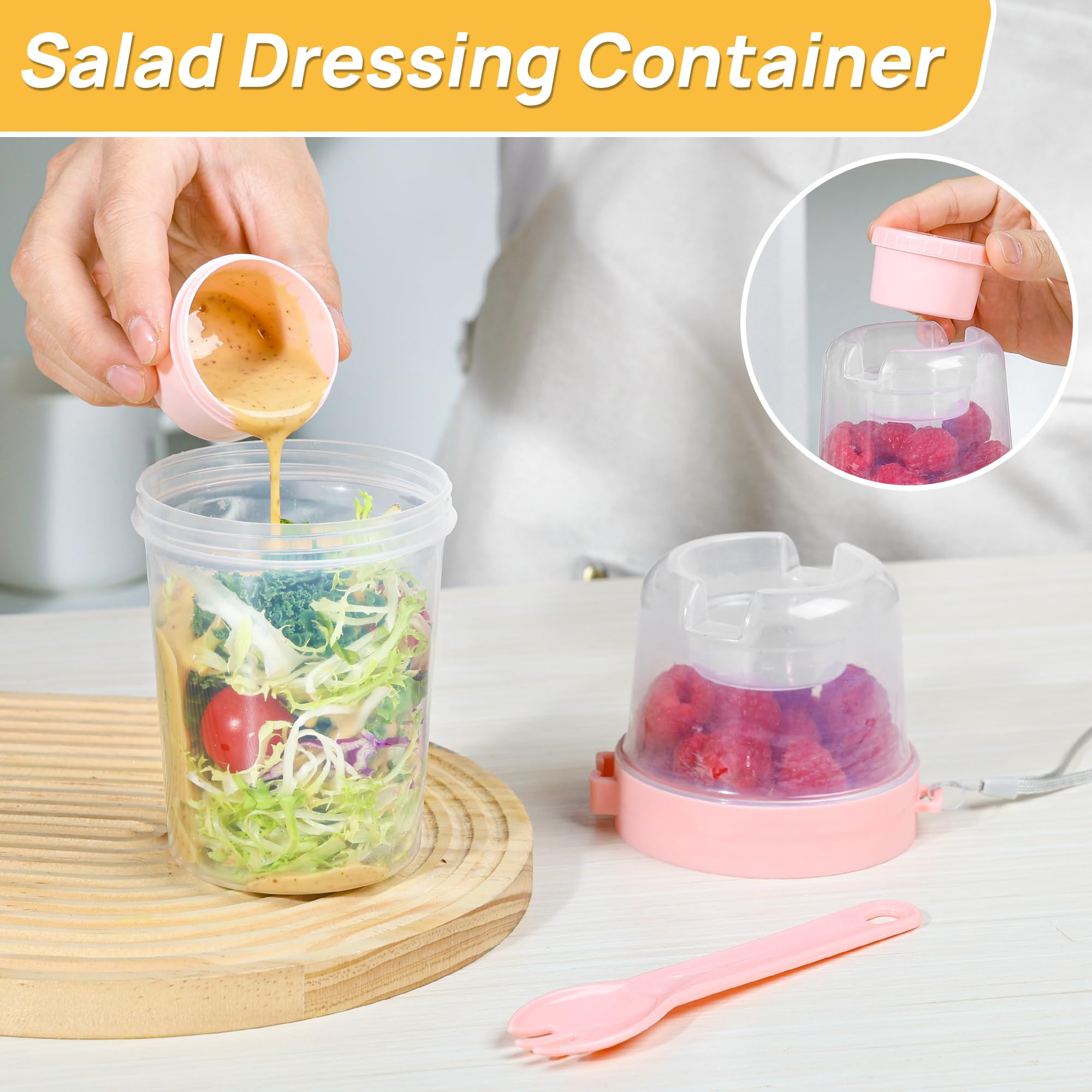 Vtopmart on-the-go breakfast container for yogurt, oats, or snacks