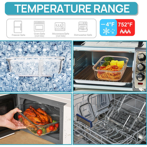 Vtopmart oven-safe glass food storage for reheating and baking.