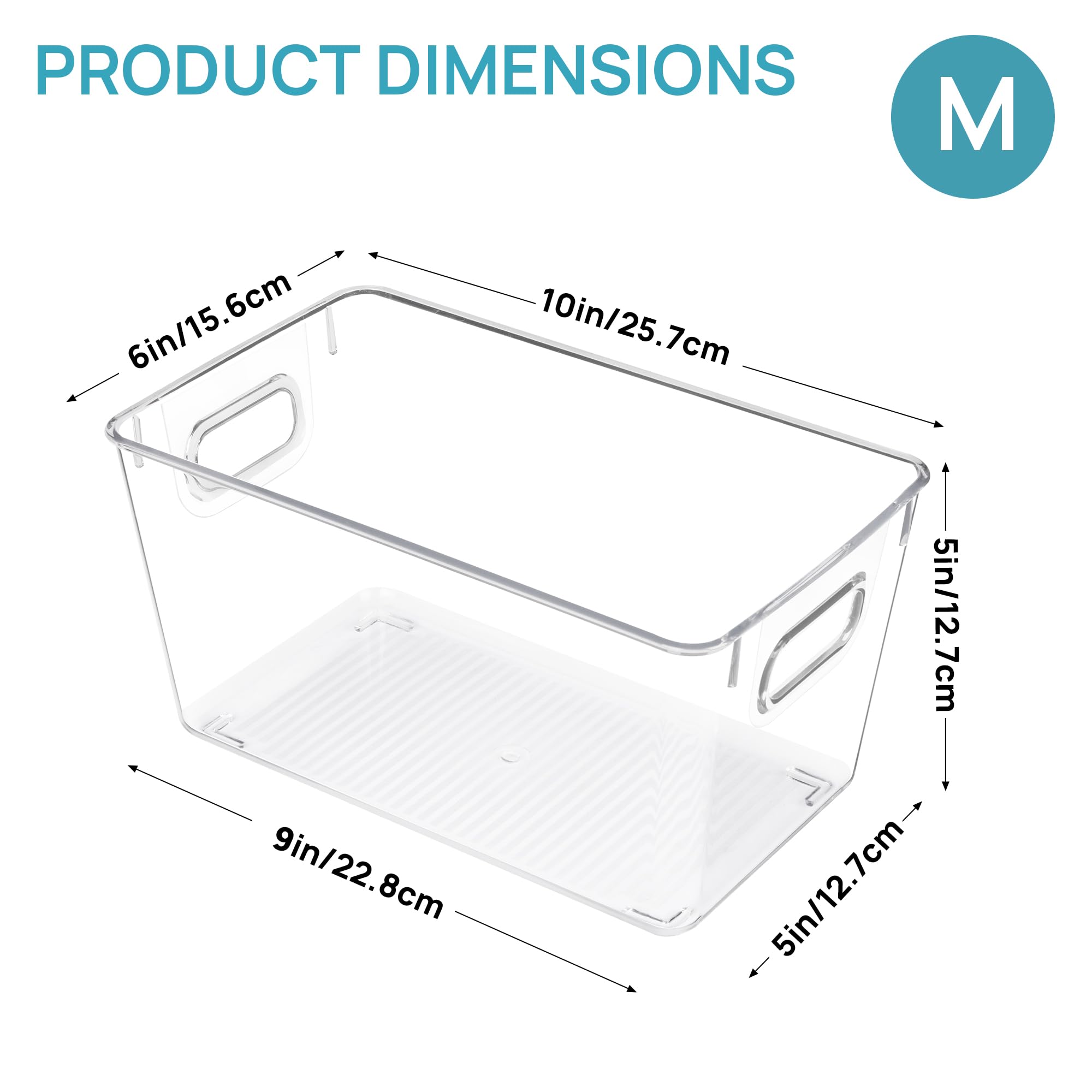 Vtopmart pantry bin with handle easy to carry and access.