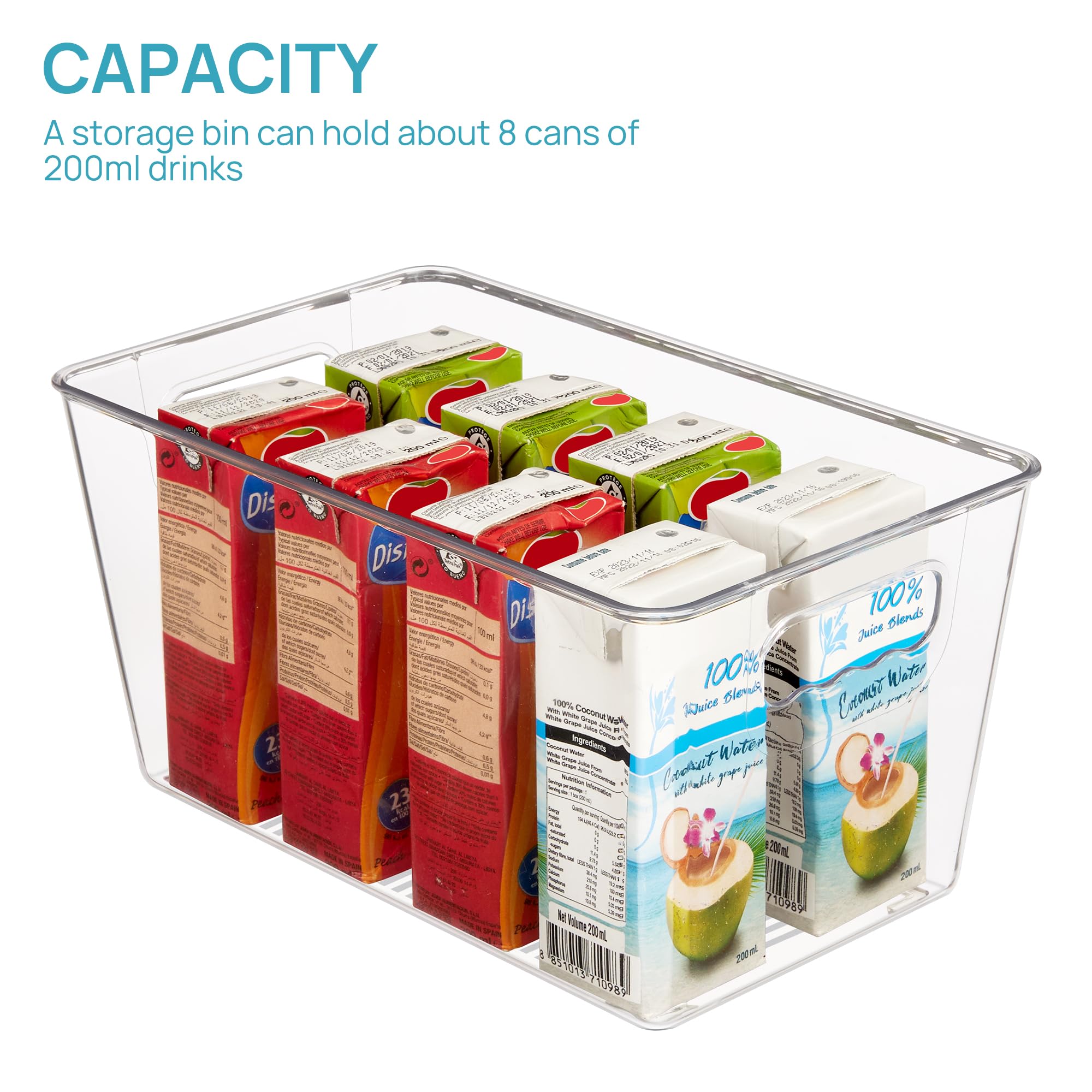 Vtopmart kitchen storage bins arranged side by side optimize space