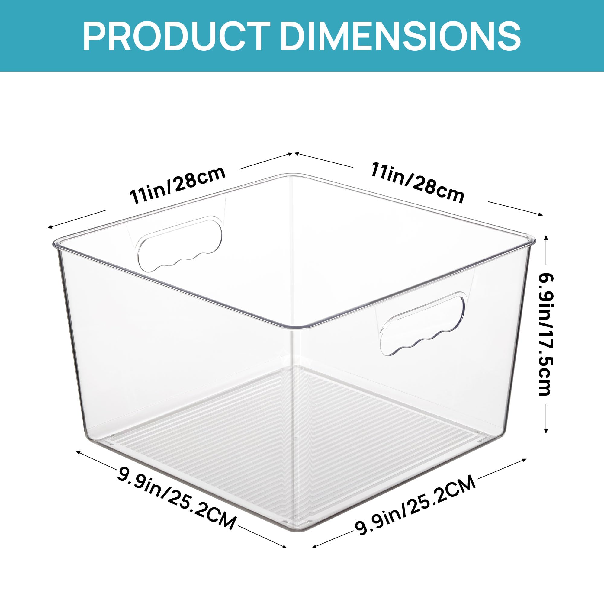 Vtopmart pantry bins provide clear visibility for quick access
