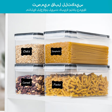 Vtopmart pantry organization in a deep cabinet.