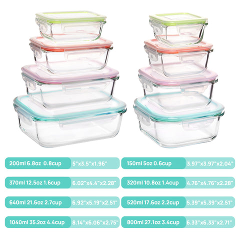 Vtopmart rectangle 35oz container in clear borosilicate glass, oven and microwave safe.