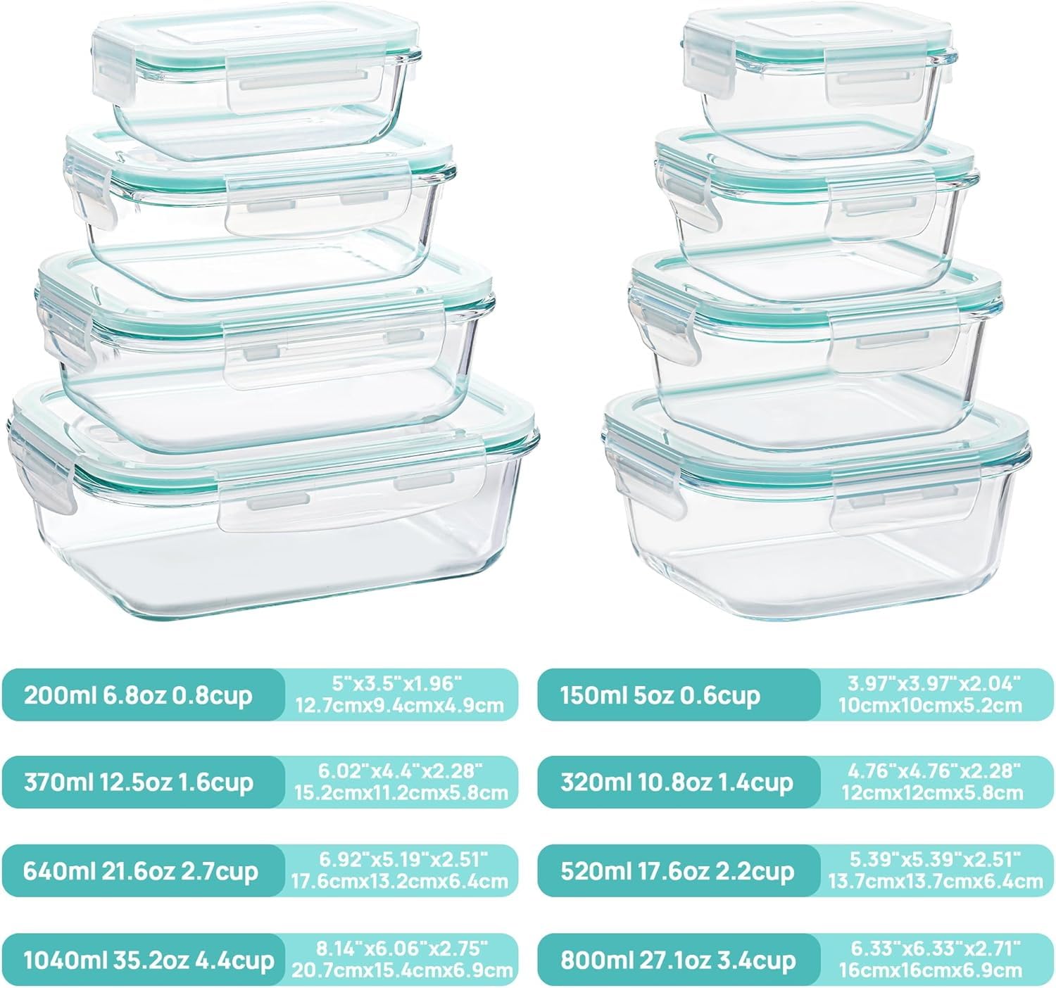 Vtopmart rectangular 35oz container highlighting large portions for batch cooking