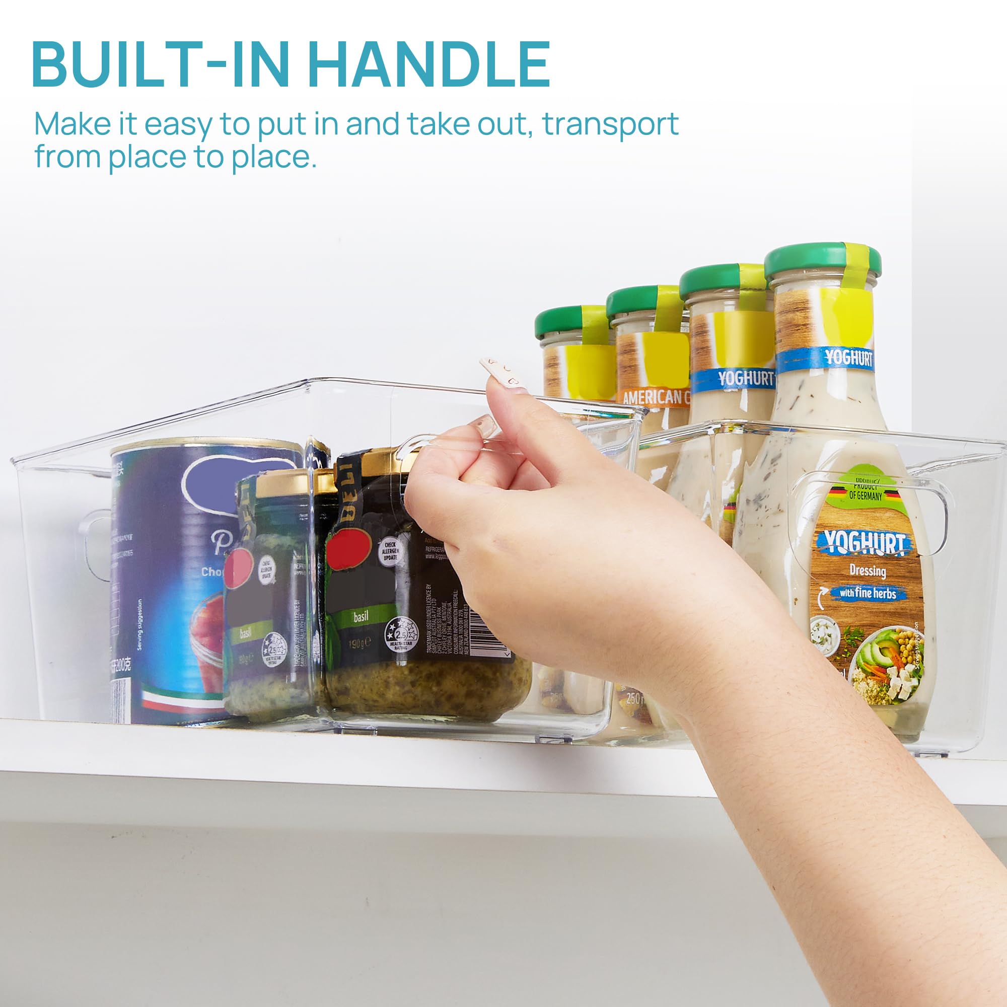 Vtopmart refrigerator bin clear view helps see contents at a glance