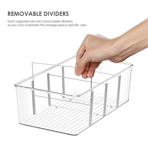 Vtopmart bin with removable dividers to separate spices and tea.