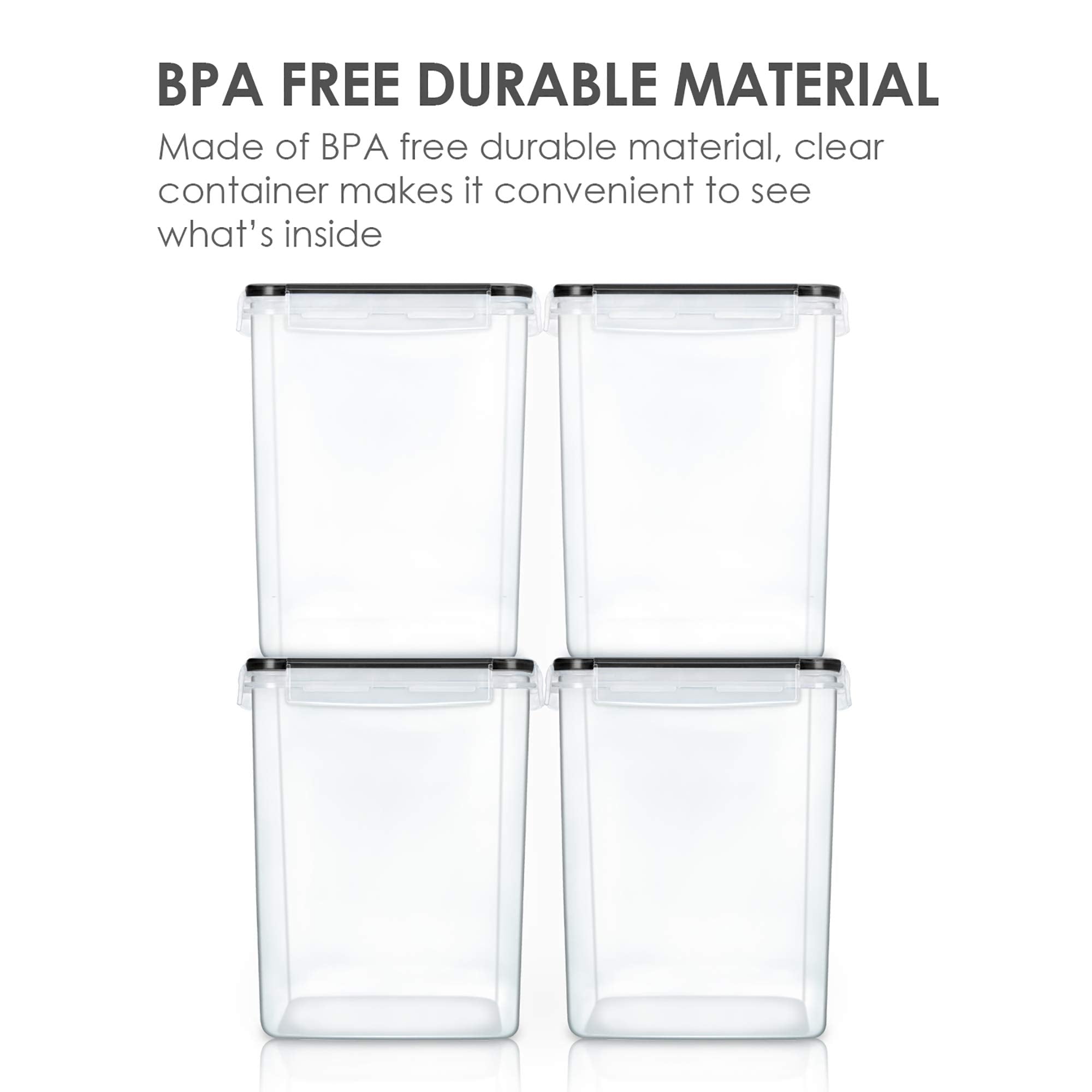 Vtopmart side-locking lids ensuring airtight freshness