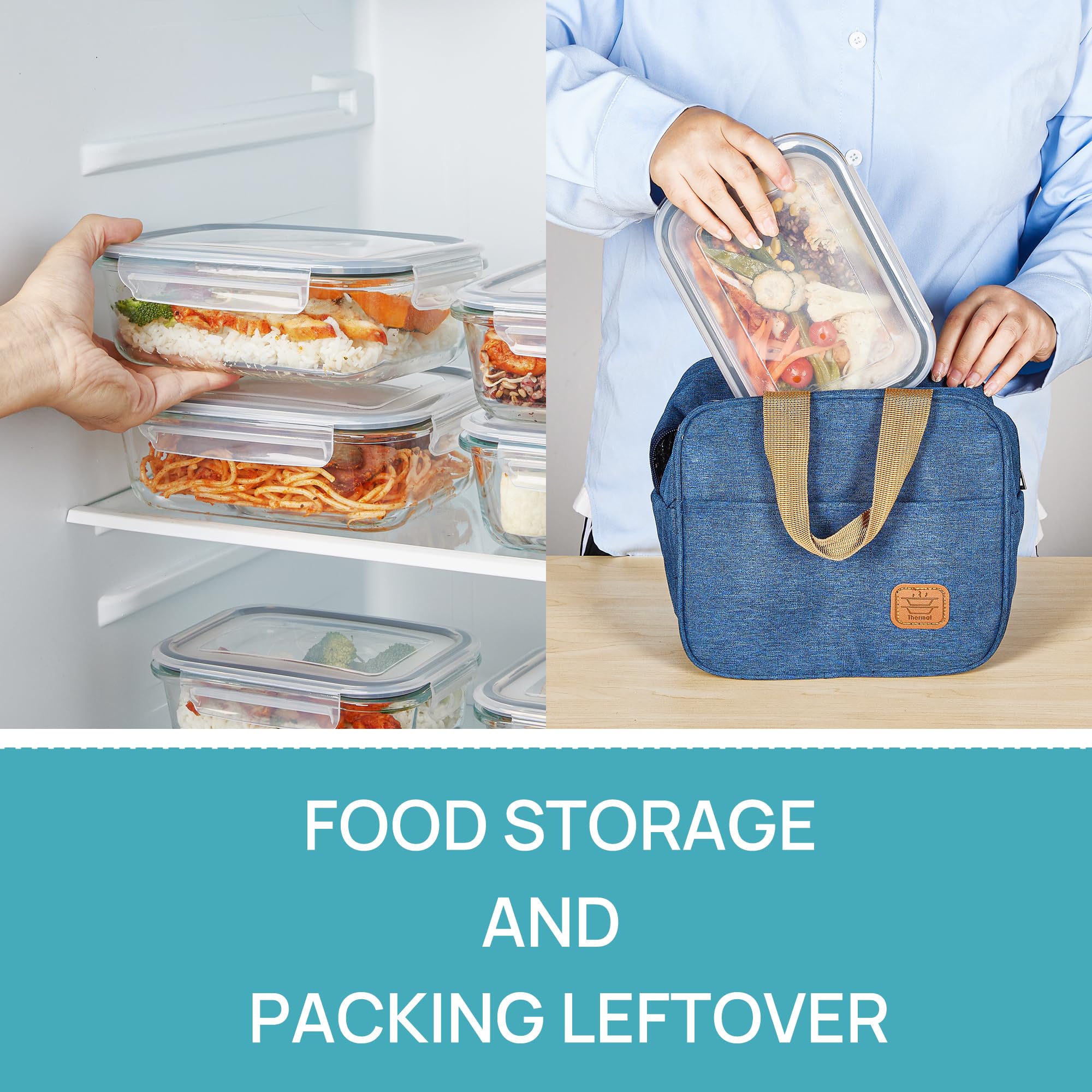 Vtopmart space-saving rectangular containers simplify pantry and fridge organization.