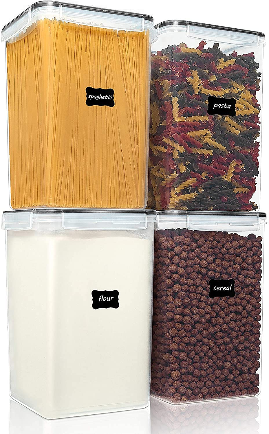 Vtopmart spaghetti tall container keeps dry pasta organized and visible
