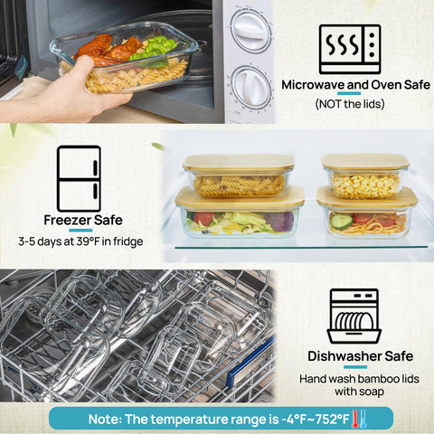 Vtopmart square 17-6oz container for compact storage and on-the-go portions.
