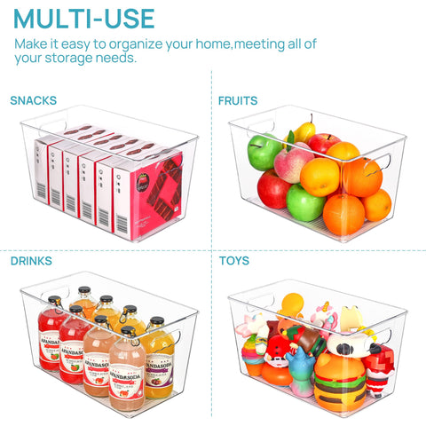 Vtopmart stackable fridge organizer bin maximizes shelf space and order