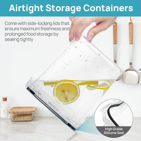 Vtopmart stackable kitchen canisters maximize cabinet space
