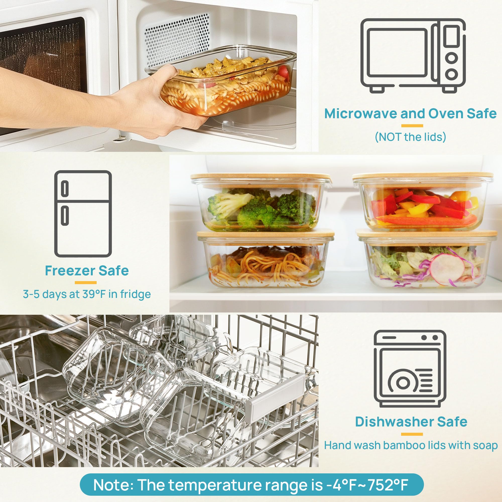 Stackable Vtopmart containers illustrating compact kitchen organization