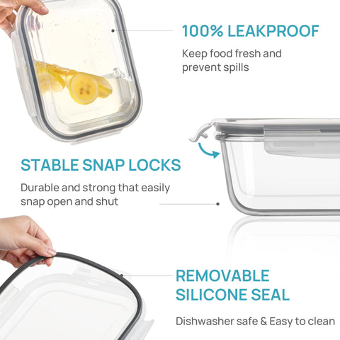 Vtopmart stackable design helps keep fridge organized and accessible.