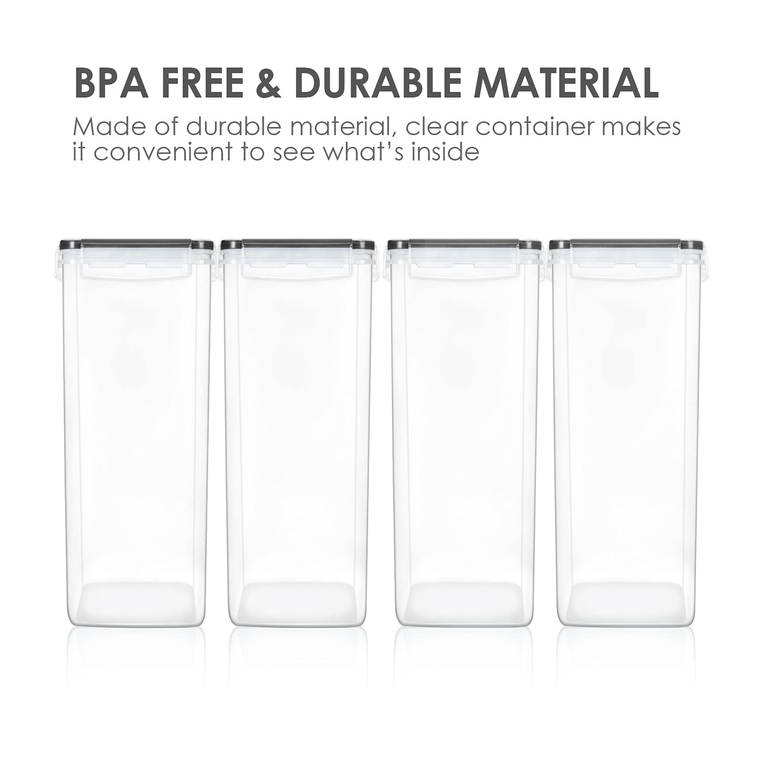 Vtopmart stackable pantry containers maximize cabinet space