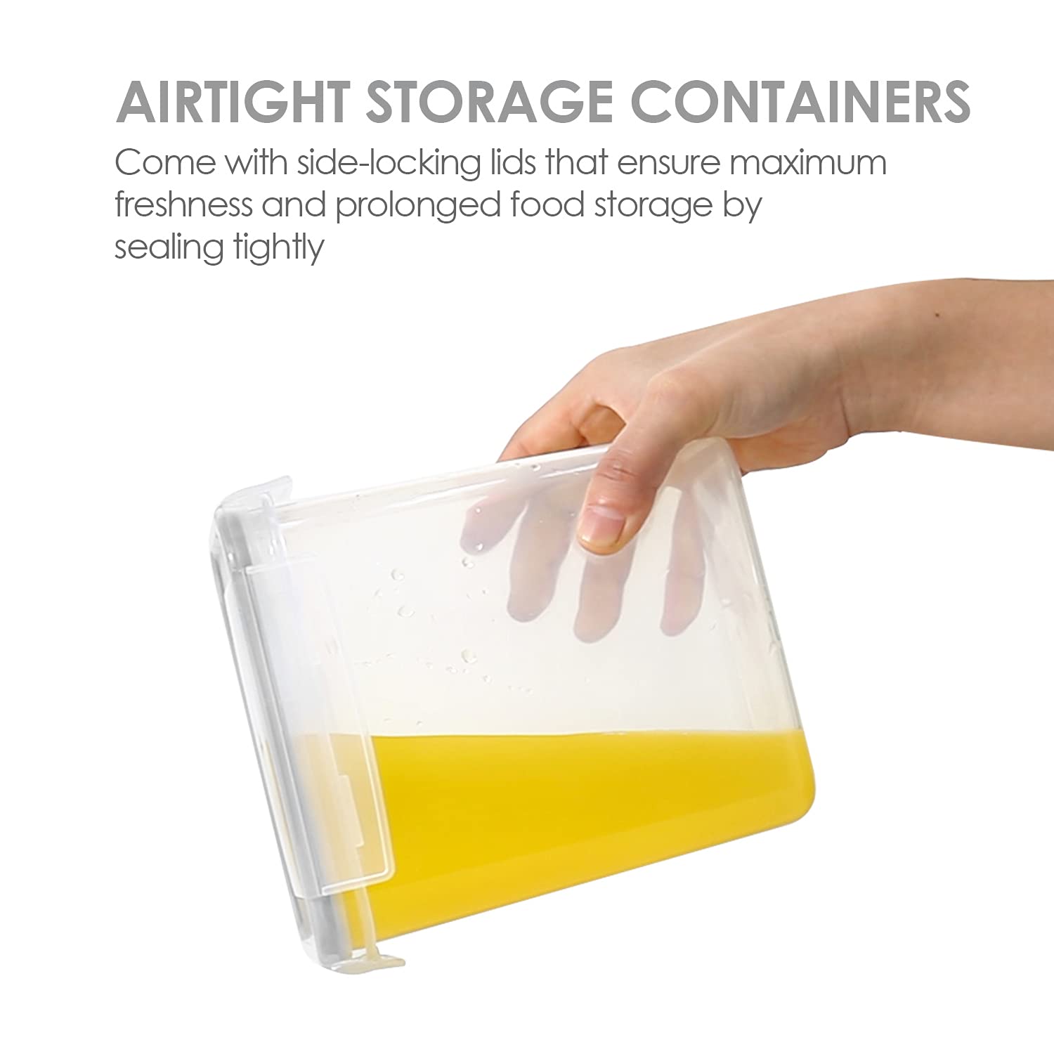 Vtopmart transparent containers allow quick inventory checks while keeping contents visible.