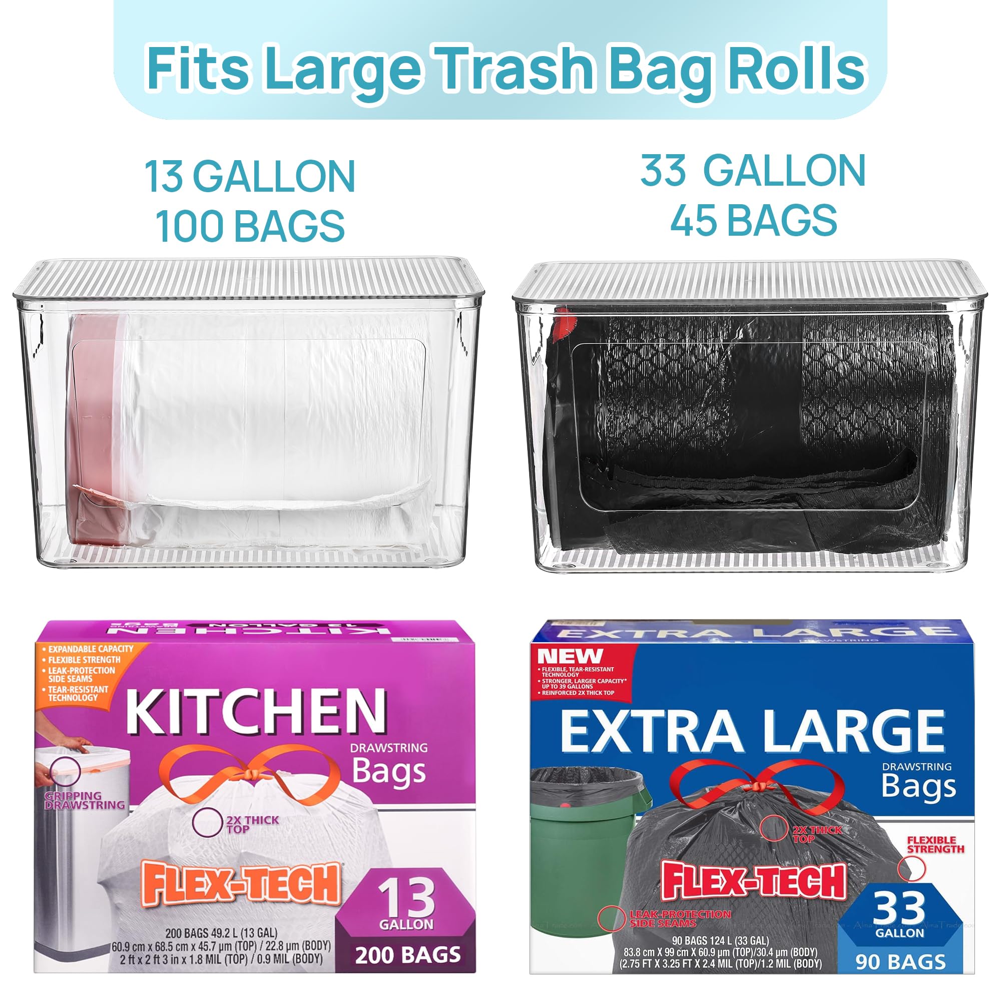 Vtopmart trash bag holder featuring a locking lid to prevent mess.