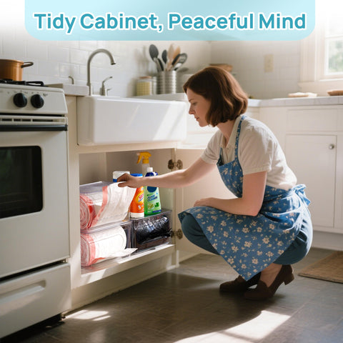 Vtopmart fits 13/30/33 gallon bags under kitchen cabinets.