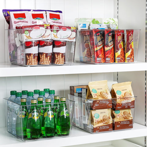 Vtopmart under-sink bin makes cleaning supplies easy to locate.