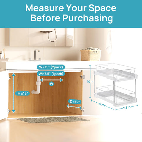 Vtopmart vanity and countertop storage for cosmetics and toiletries.