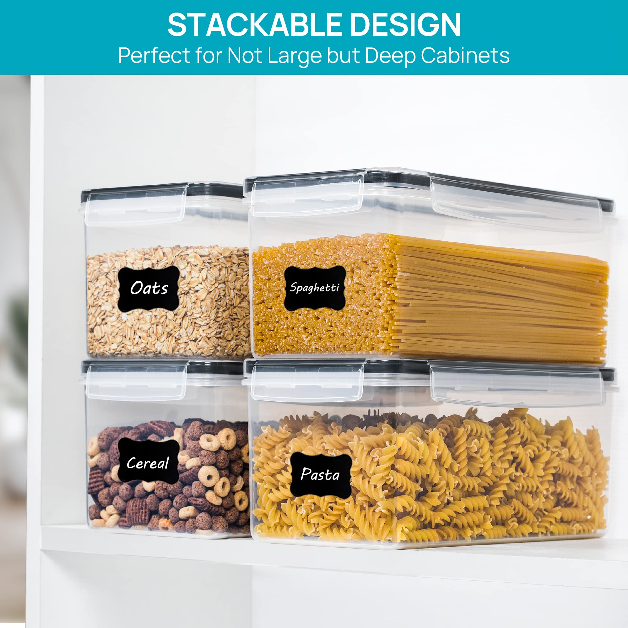 Vtopmart wide-mouth container for easy filling, pouring, and scooping.