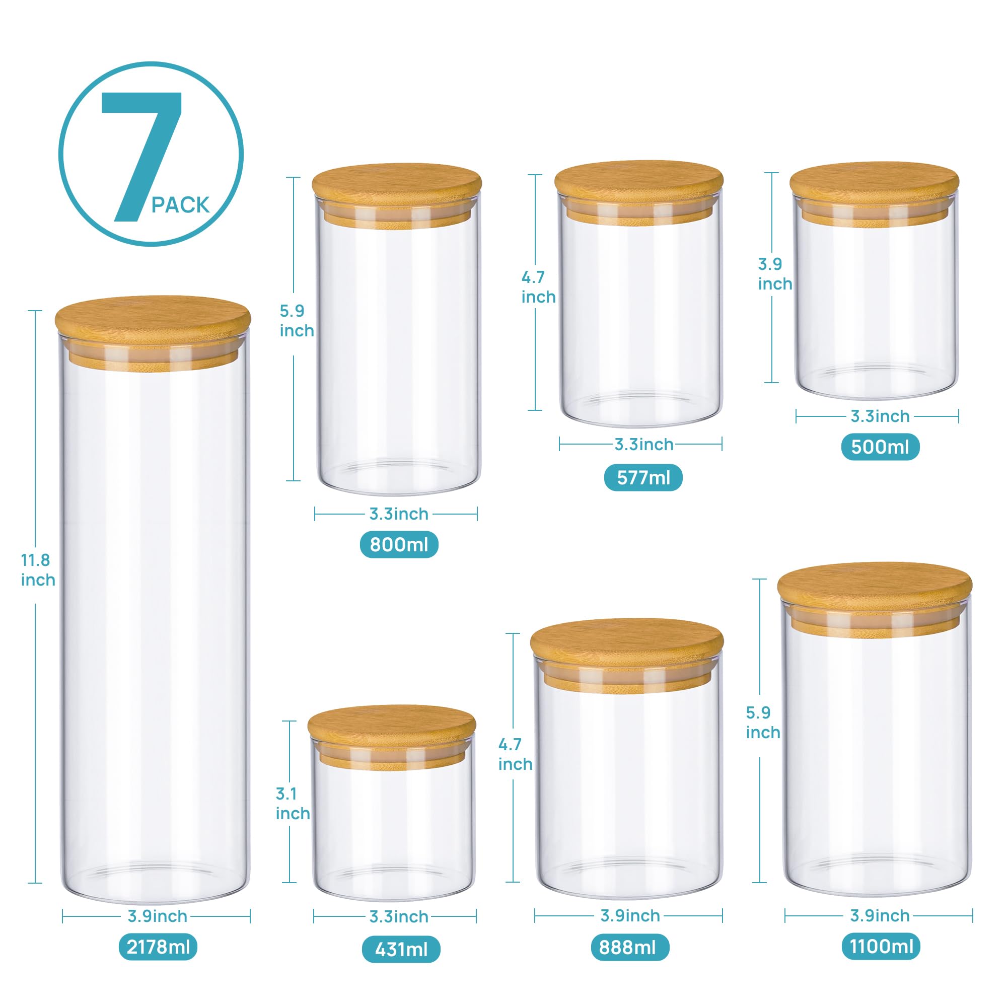 Vtopmart wide-mouth jars are easy to fill and clean.