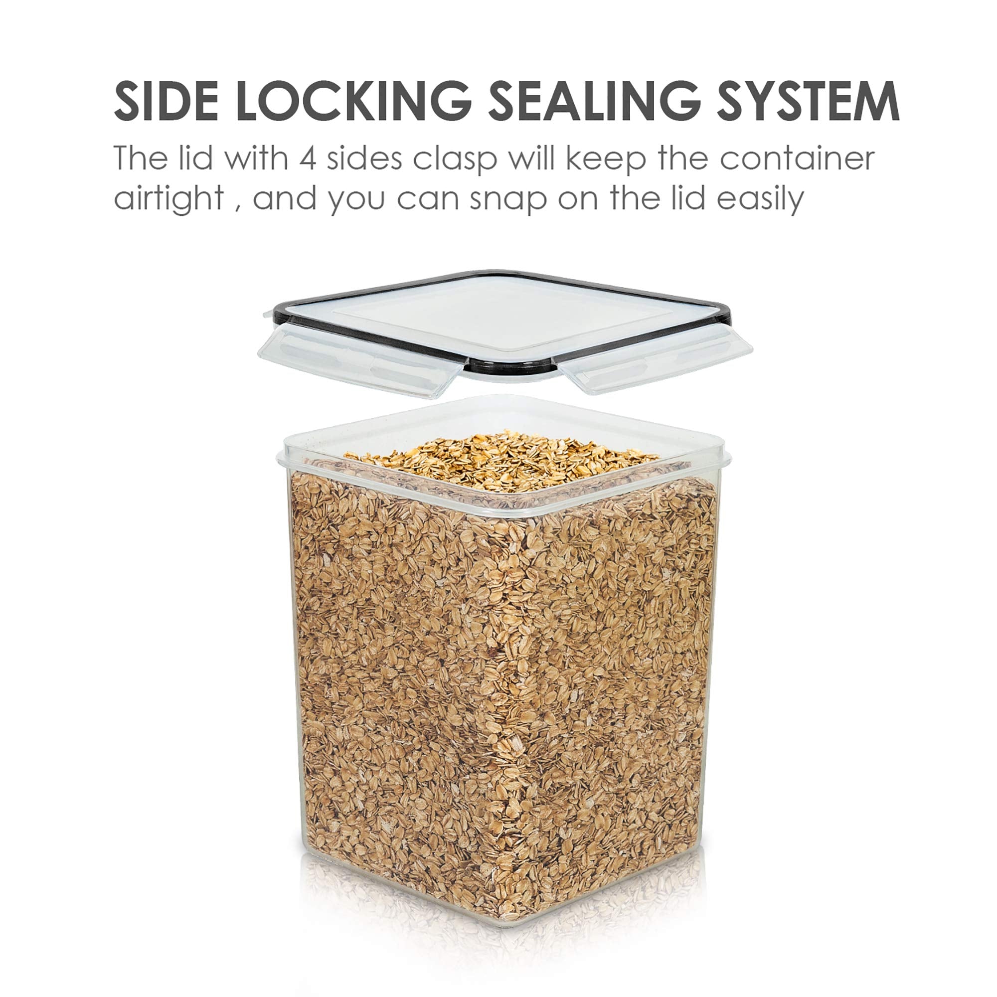 Vtopmart wide-mouth opening for easy filling and scooping