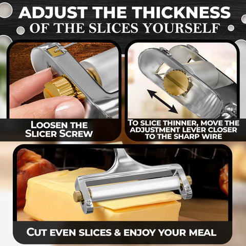 V Tower dishwasher-safe cheese slicer for quick cleanup after use