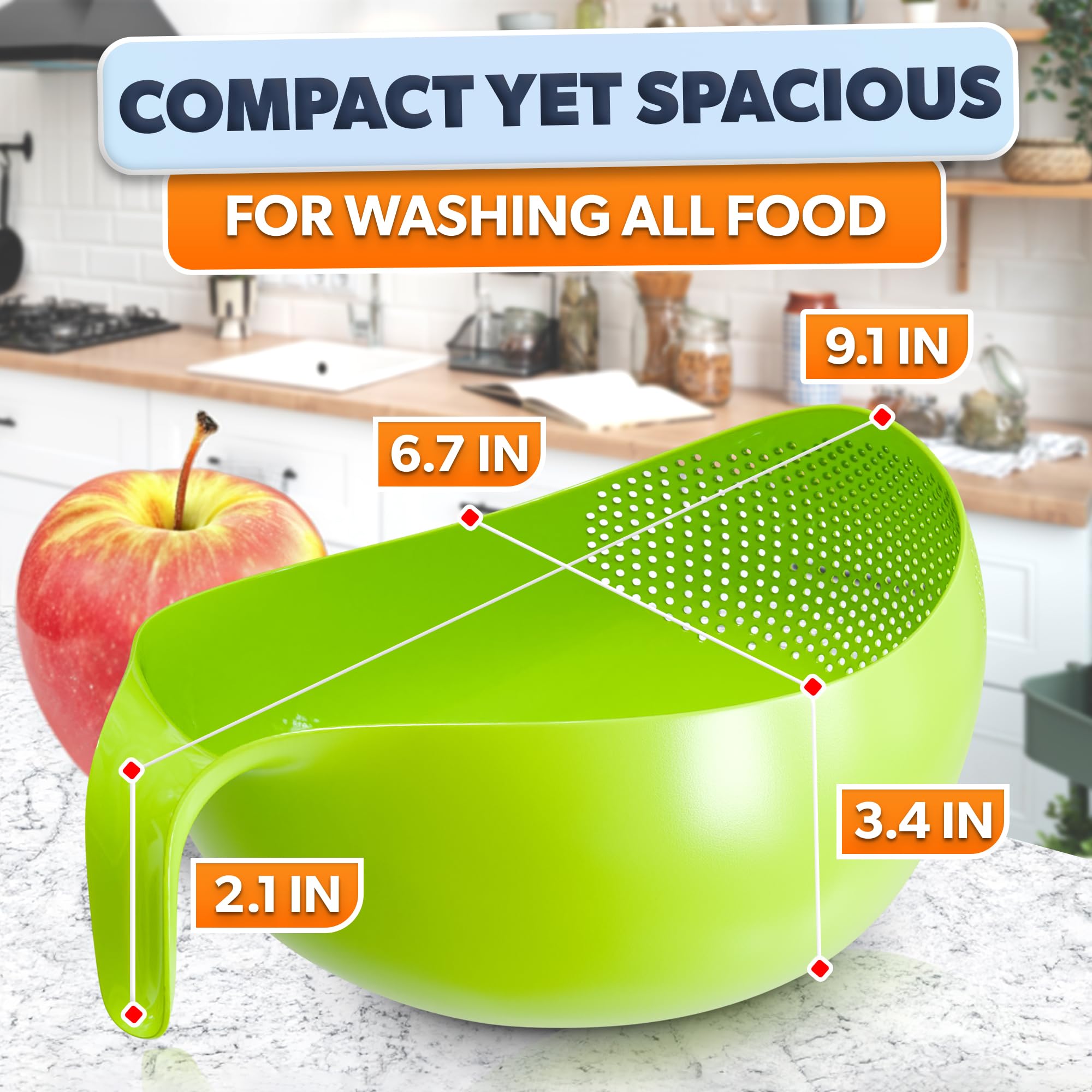 V TOWER rice-wash-bowl-matte surface for comfortable cleaning