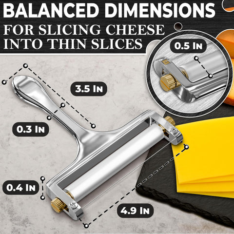 V Tower stainless steel slicer showing durable wire and comfortable grip