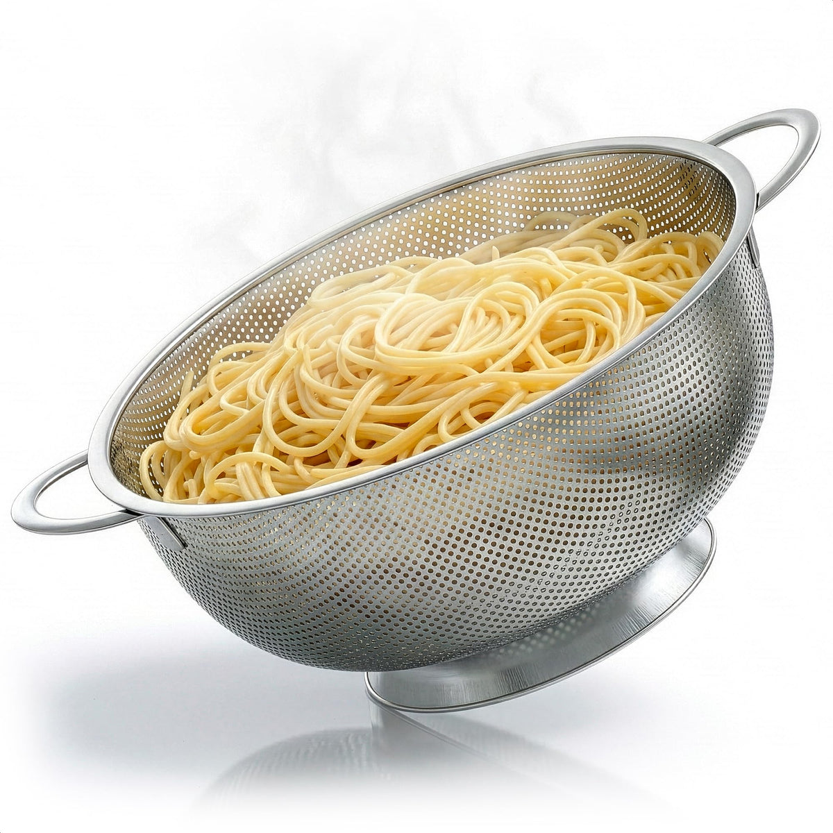V TOWER stainless steel colander 5Qt with micro-perforations for fast drainage
