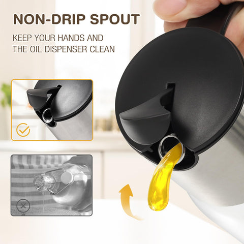 Vucchini automatic flip cap for one handed, mess free pouring