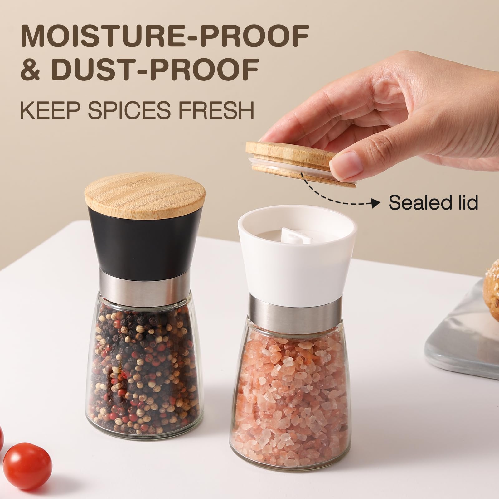 Vucchini adjustable ceramic burrs allow precise coarseness control
