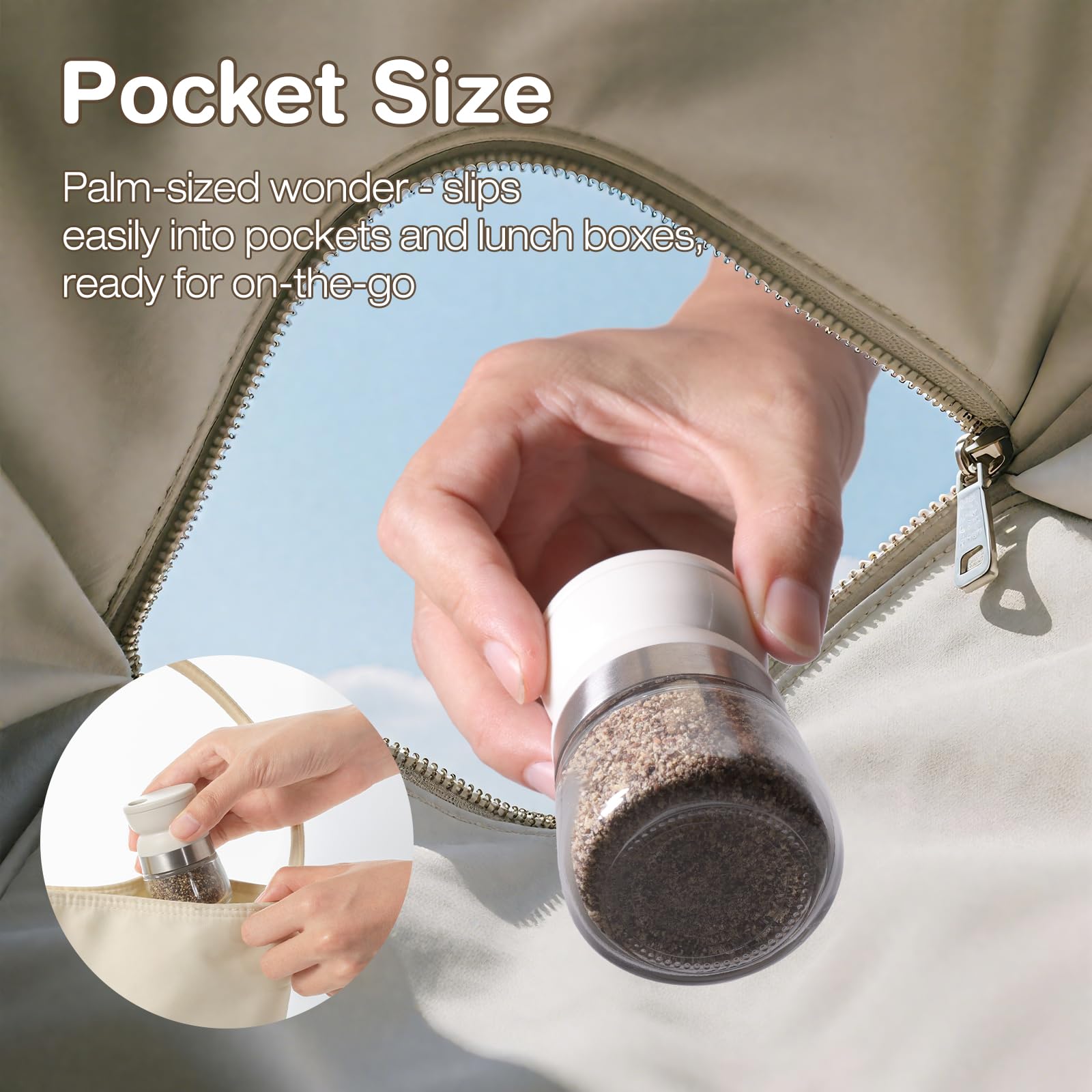 Vucchini ergonomic non-slip grip shaker for secure handling during travel