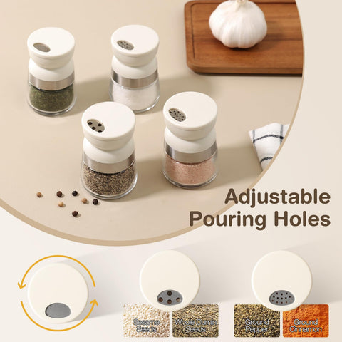 Vucchini wide-mouth refill opening for quick refills of salt pepper and spices