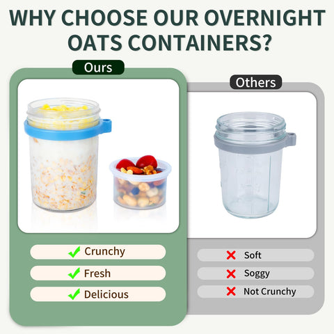 Vuinop glass wide-mouth mason jar showing easy filling and washing benefits