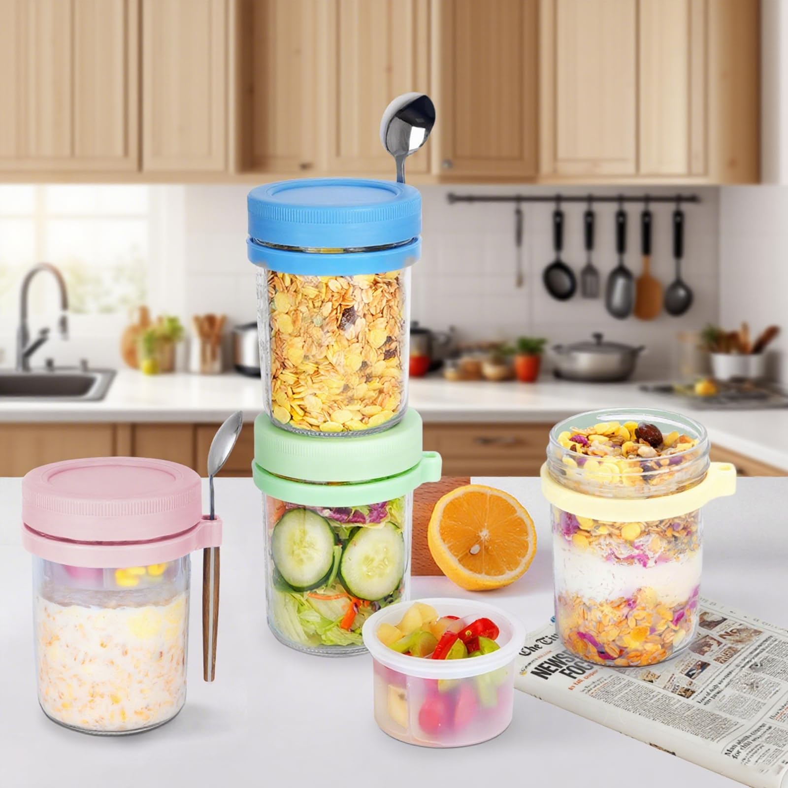 Vuinop versatile meal prep for yogurt, parfaits, oats and snacks