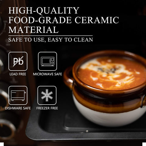 Vumdua ceramic soup crocks oven safe for hot meals